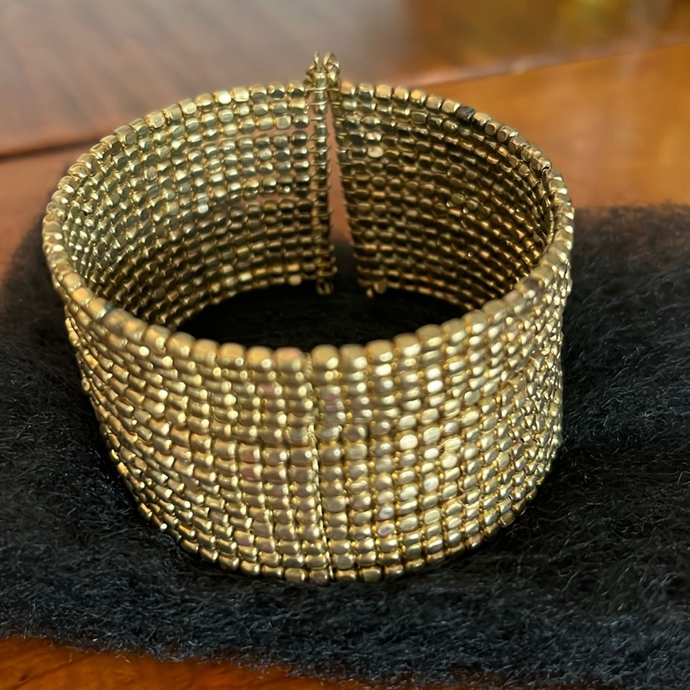 Gold cuff bracelet
